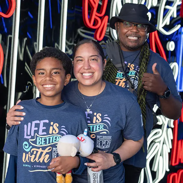 Family attending the event