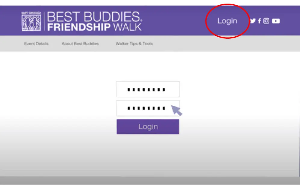 Step 1 login screenshot