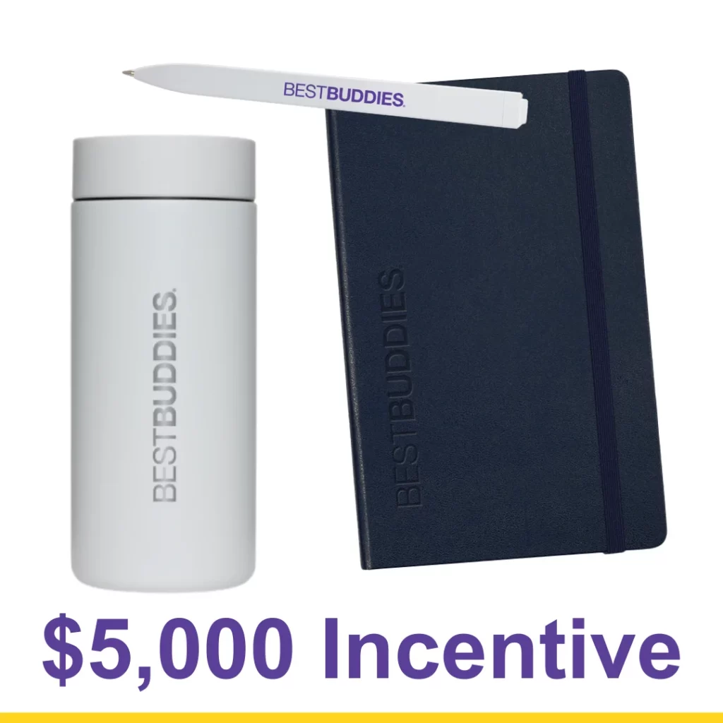 $5,000 Incentive. Changemaker Pack. Embossed Moleskine Notebook, Moleskine “Go” Ballpoint Pen, 12 oz. MiiR 360 Traveler, Bitty & Beau’s Signature Coffee